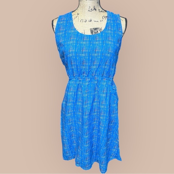 KAVU Simone Blue Mini Scoop Neck Dress Outdoor‎ Casual Breathable Pickleball - Picture 2 of 13